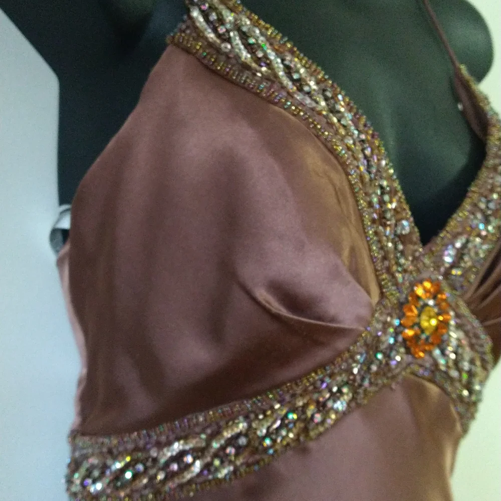 Jasz Couture Beaded Spaghetti Strap Evening Gown Prom Dress